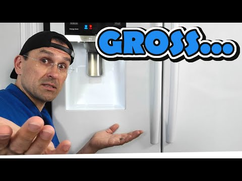 How to Clean Your Refrigerator Water Dispenser Tray | Remove Hard Water Deposits with White Vinegar!